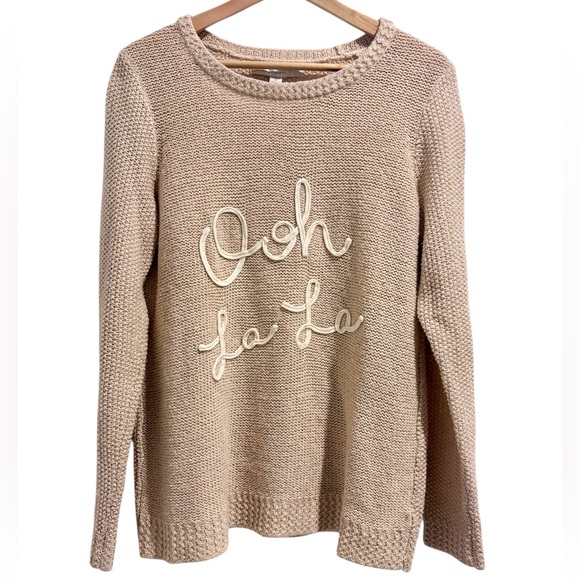 LC Lauren Conrad Sweaters - LC Lauren Conrad Beige 'Ooh La La' Sweater